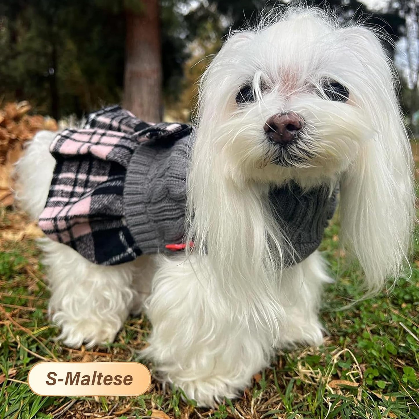 Dog Sweater Warm Pullover Pet Coats Comfy Dogs Clothes with Bowtie Turtleneck Cat Sweaters Thick Dog Sweaters for Small Dogs Male Stretchy Knitwear Pet Sweater Dress for Cold Weather Winter - FurrrBabies & More! - 313093153189