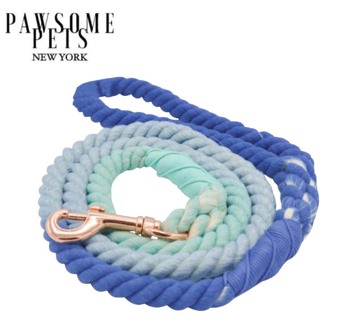 ROPE LEASH - OCEANSIDE RAINBOW - FurrrBabies & More! - rope leash