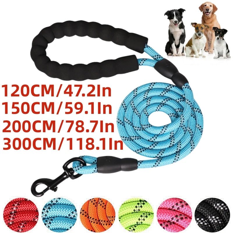 120/150/200/300CM Strong Leashes for Dogs Soft Handle Dog Leash Reinforced Leash for Small Medium Large Dogs Big Dog Supplies - FurrrBabies & More! - 313036710745