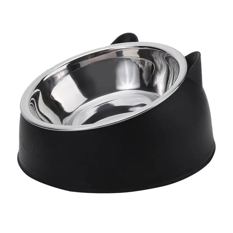 1/2/5Pcs Cat Bowl Creative Inclined Kitten Puppy Food Feeding Bowls Stainless Steel Cats Drinking Feeder Pet Dogs Cats Feeders - FurrrBabies & More! - 313042883839
