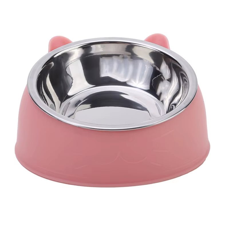 1/2/5Pcs Cat Bowl Creative Inclined Kitten Puppy Food Feeding Bowls Stainless Steel Cats Drinking Feeder Pet Dogs Cats Feeders - FurrrBabies & More! - 313114472435