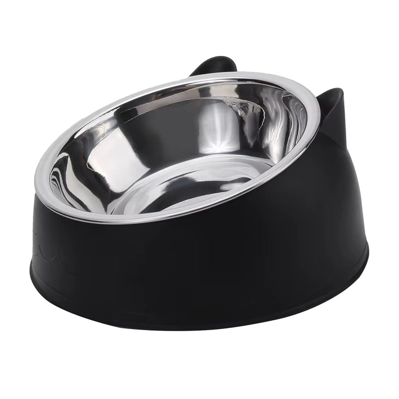 1/2/5Pcs Cat Bowl Creative Inclined Kitten Puppy Food Feeding Bowls Stainless Steel Cats Drinking Feeder Pet Dogs Cats Feeders - FurrrBabies & More! - 7445054525568