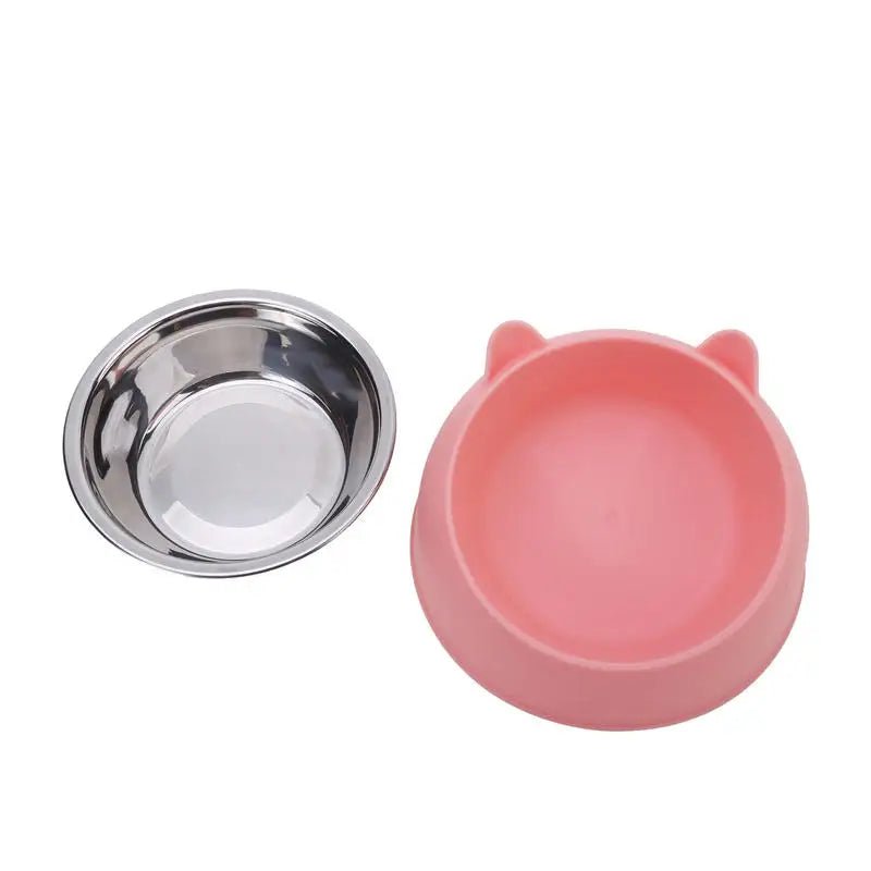 1/2/5Pcs Cat Bowl Creative Inclined Kitten Puppy Food Feeding Bowls Stainless Steel Cats Drinking Feeder Pet Dogs Cats Feeders - FurrrBabies & More! - 7445033439442