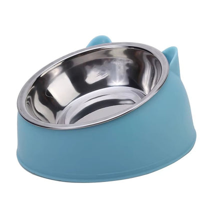 1/2/5Pcs Cat Bowl Creative Inclined Kitten Puppy Food Feeding Bowls Stainless Steel Cats Drinking Feeder Pet Dogs Cats Feeders - FurrrBabies & More! - 7445054525568