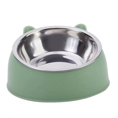 1/2/5Pcs Cat Bowl Creative Inclined Kitten Puppy Food Feeding Bowls Stainless Steel Cats Drinking Feeder Pet Dogs Cats Feeders - FurrrBabies & More! - 744759788900