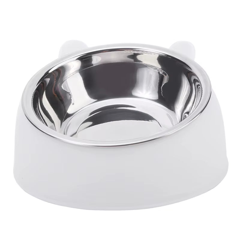 1/2/5Pcs Cat Bowl Creative Inclined Kitten Puppy Food Feeding Bowls Stainless Steel Cats Drinking Feeder Pet Dogs Cats Feeders - FurrrBabies & More! - 7445054525568