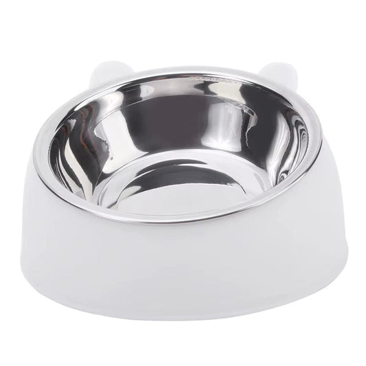 1/2/5Pcs Cat Bowl Creative Inclined Kitten Puppy Food Feeding Bowls Stainless Steel Cats Drinking Feeder Pet Dogs Cats Feeders - FurrrBabies & More! - 7445054525568