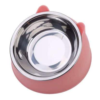 1/2/5Pcs Cat Bowl Creative Inclined Kitten Puppy Food Feeding Bowls Stainless Steel Cats Drinking Feeder Pet Dogs Cats Feeders - FurrrBabies & More! - 7445054525568