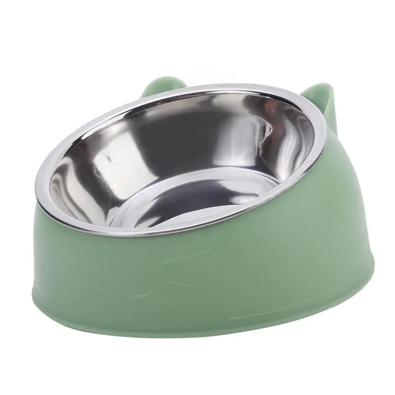1/2/5Pcs Cat Bowl Creative Inclined Kitten Puppy Food Feeding Bowls Stainless Steel Cats Drinking Feeder Pet Dogs Cats Feeders - FurrrBabies & More! - 313113532529