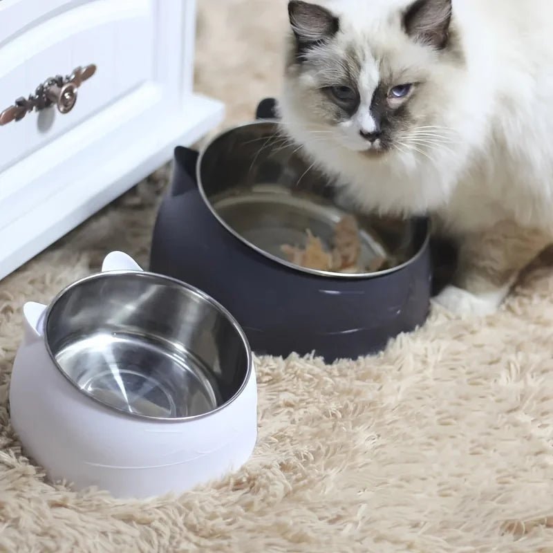 1Pc Stainless Steel Food Drinking Feeding Bowls, for Kitten Puppy Cats Dogs Daily Feeding, Durable Non - Slip Pet Feeder Supplies - FurrrBabies & More! - 726084629806