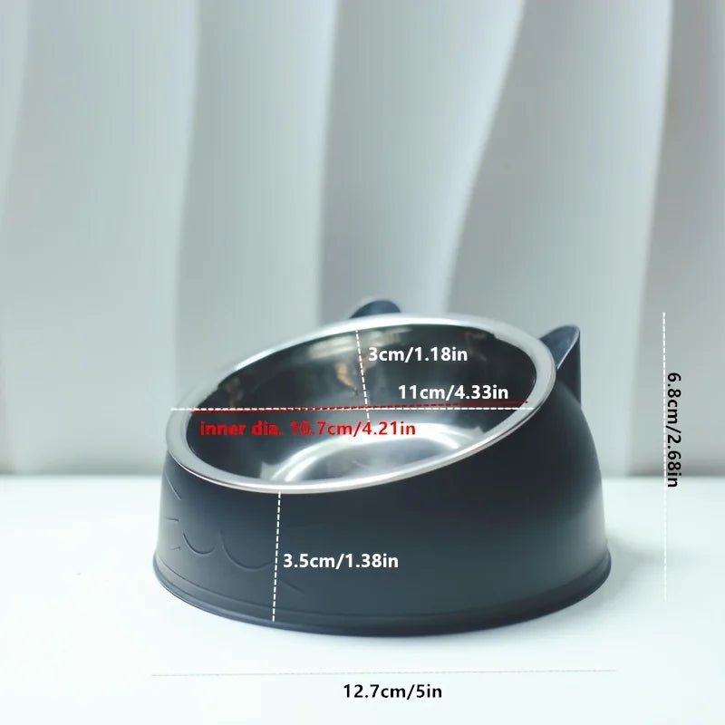 1Pc Stainless Steel Food Drinking Feeding Bowls, for Kitten Puppy Cats Dogs Daily Feeding, Durable Non - Slip Pet Feeder Supplies - FurrrBabies & More! - 726084629806
