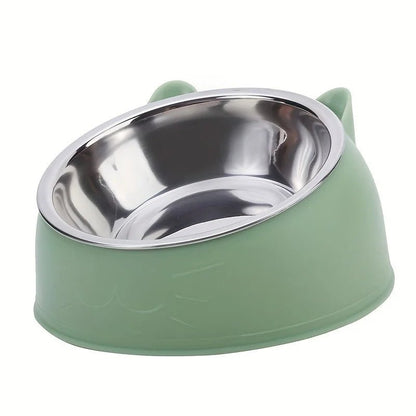1Pc Stainless Steel Food Drinking Feeding Bowls, for Kitten Puppy Cats Dogs Daily Feeding, Durable Non - Slip Pet Feeder Supplies - FurrrBabies & More! - 7445000135155