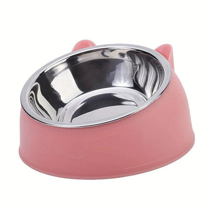 1Pc Stainless Steel Food Drinking Feeding Bowls, for Kitten Puppy Cats Dogs Daily Feeding, Durable Non - Slip Pet Feeder Supplies - FurrrBabies & More! - 7445033595568