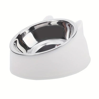 1Pc Stainless Steel Food Drinking Feeding Bowls, for Kitten Puppy Cats Dogs Daily Feeding, Durable Non - Slip Pet Feeder Supplies - FurrrBabies & More! - 313107554582