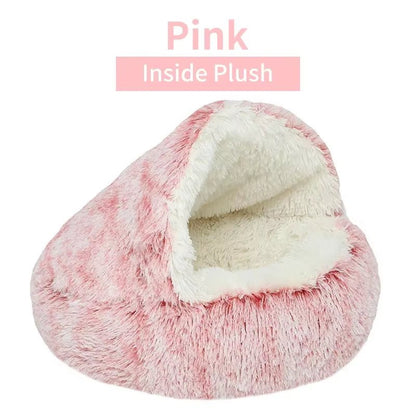 2 - in - 1 Round Cushion & Warm Pet House for Cats and Small Dogs - FurrrBabies & More! - 744759120281