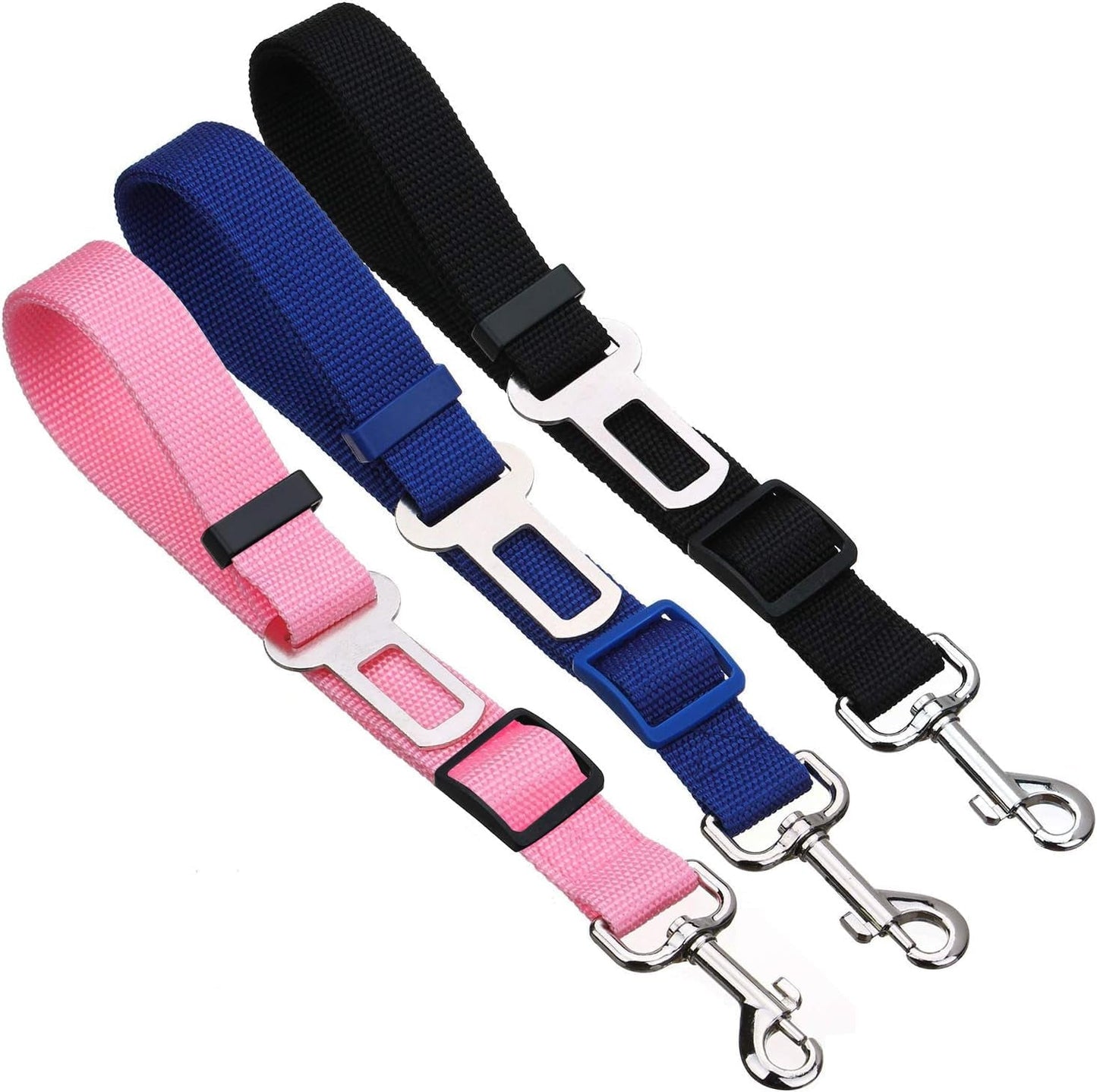 2 Packs Adjustable Length Pet Dog Cat Car Seat Belt Pet Seat Belt Pet Accessories for Dogs Cats and Pets (Pink) - FurrrBabies & More! - 744759417275