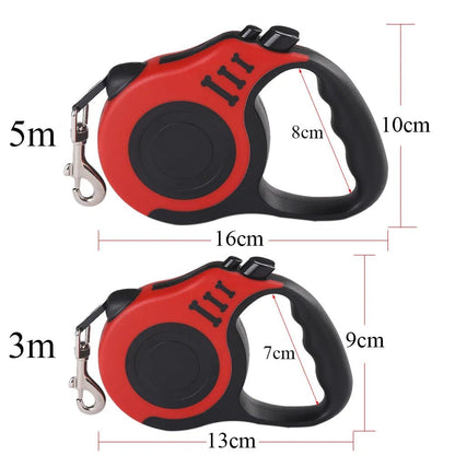 3M 5M Dog Leash for Small Dogs Cat Automatic Retractable Durable Nylon Lead Puppy Outdoor Travel Walking Hiking Traction Rope - FurrrBabies & More! - 313108061034