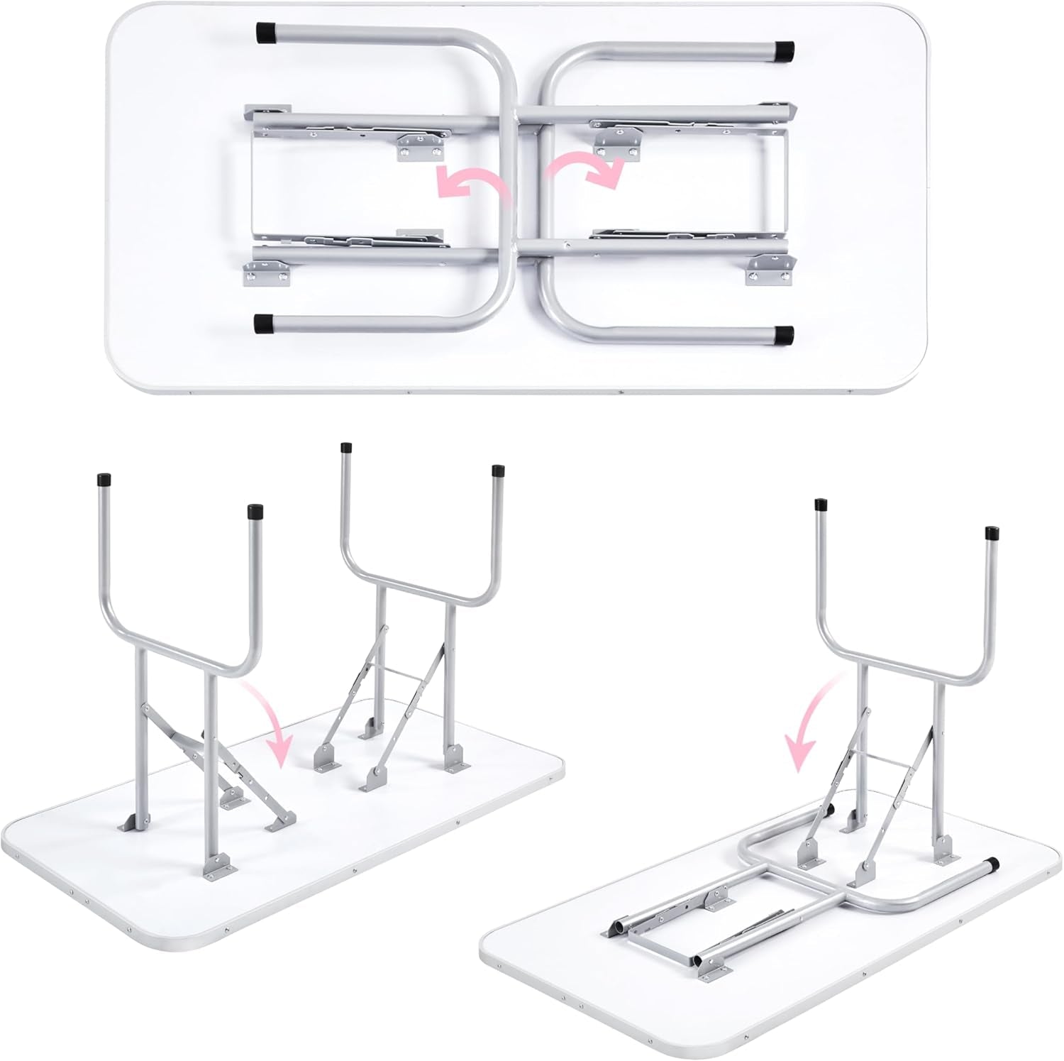 46'' Pet Grooming Table for Large Dogs Adjustable Height - Portable Trimming Table Drying Table W/Arm/Noose/Mesh Tray Maximum Capacity up to 265Lb - Pink - FurrrBabies & More! - 7445010488456