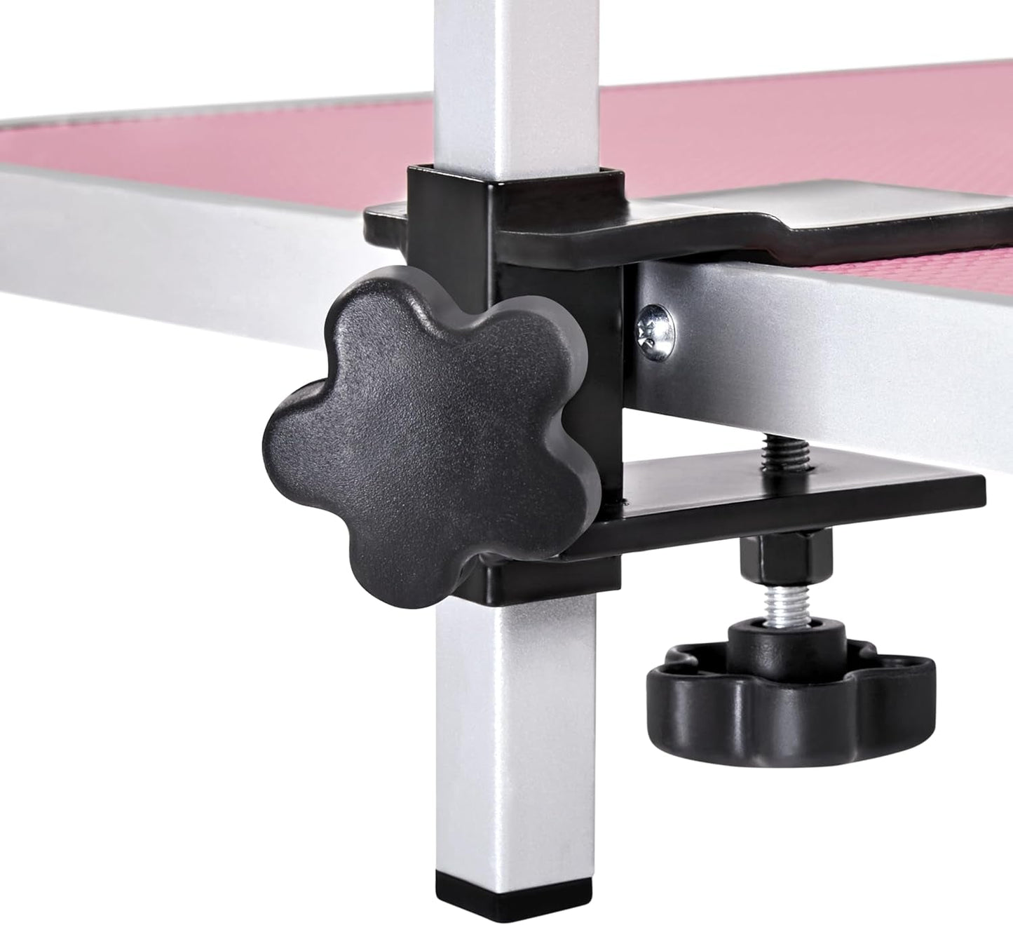 46'' Pet Grooming Table for Large Dogs Adjustable Height - Portable Trimming Table Drying Table W/Arm/Noose/Mesh Tray Maximum Capacity up to 265Lb - Pink - FurrrBabies & More! - 7445010488456