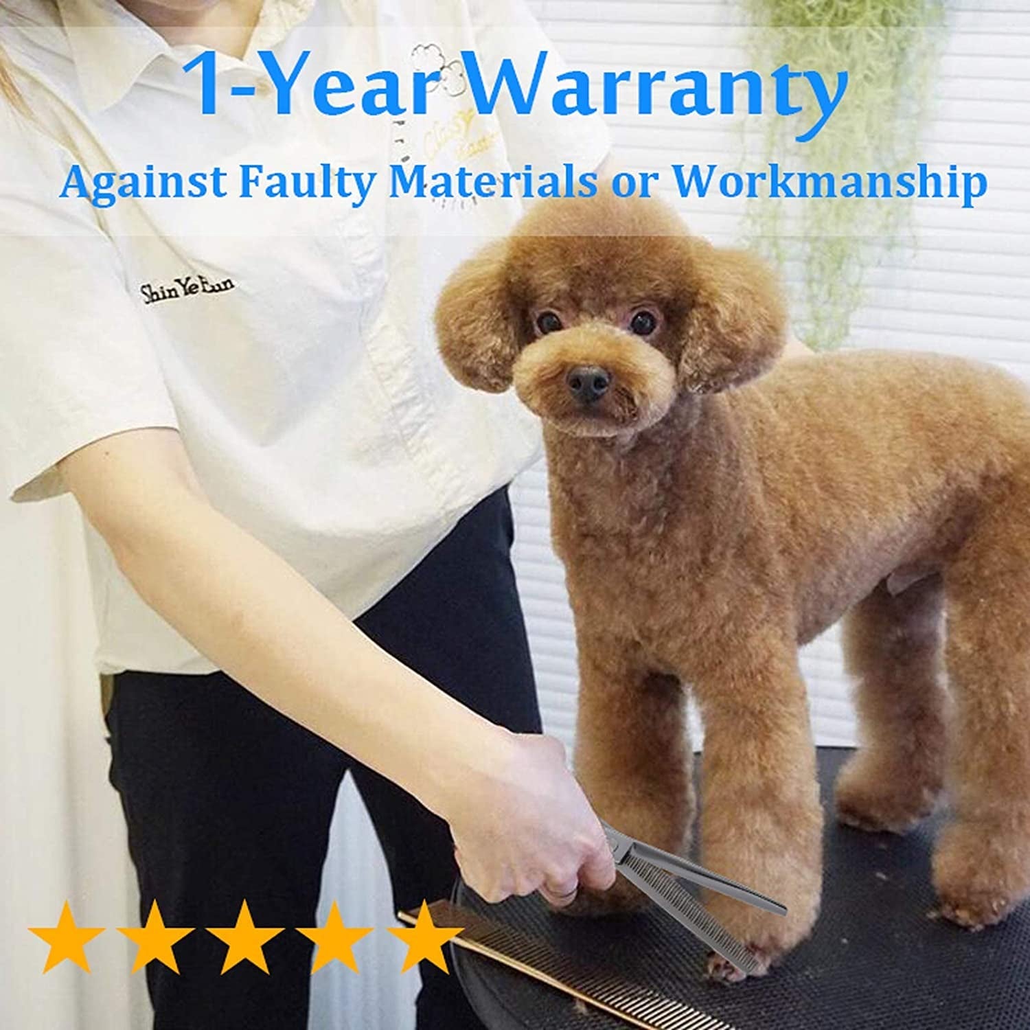7" 50 Teeth Thinning Dog Grooming Blending Scissor, Ergonomic Pet Grooming Thinner Blender Shears Cat Trimming Texturizing Kit with Offset Handle and a Jewelled Screw 30% Thinning Rate Christmas - FurrrBabies & More! - 7445003430448