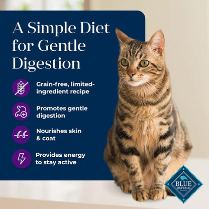 Basics Grain - Free Dry Cat Food, Skin & Stomach Care, Limited Ingredient Diet for Indoor Cats, Turkey & Potato Recipe, 11 - Lb. Bag - FurrrBabies & More! - 313023148100