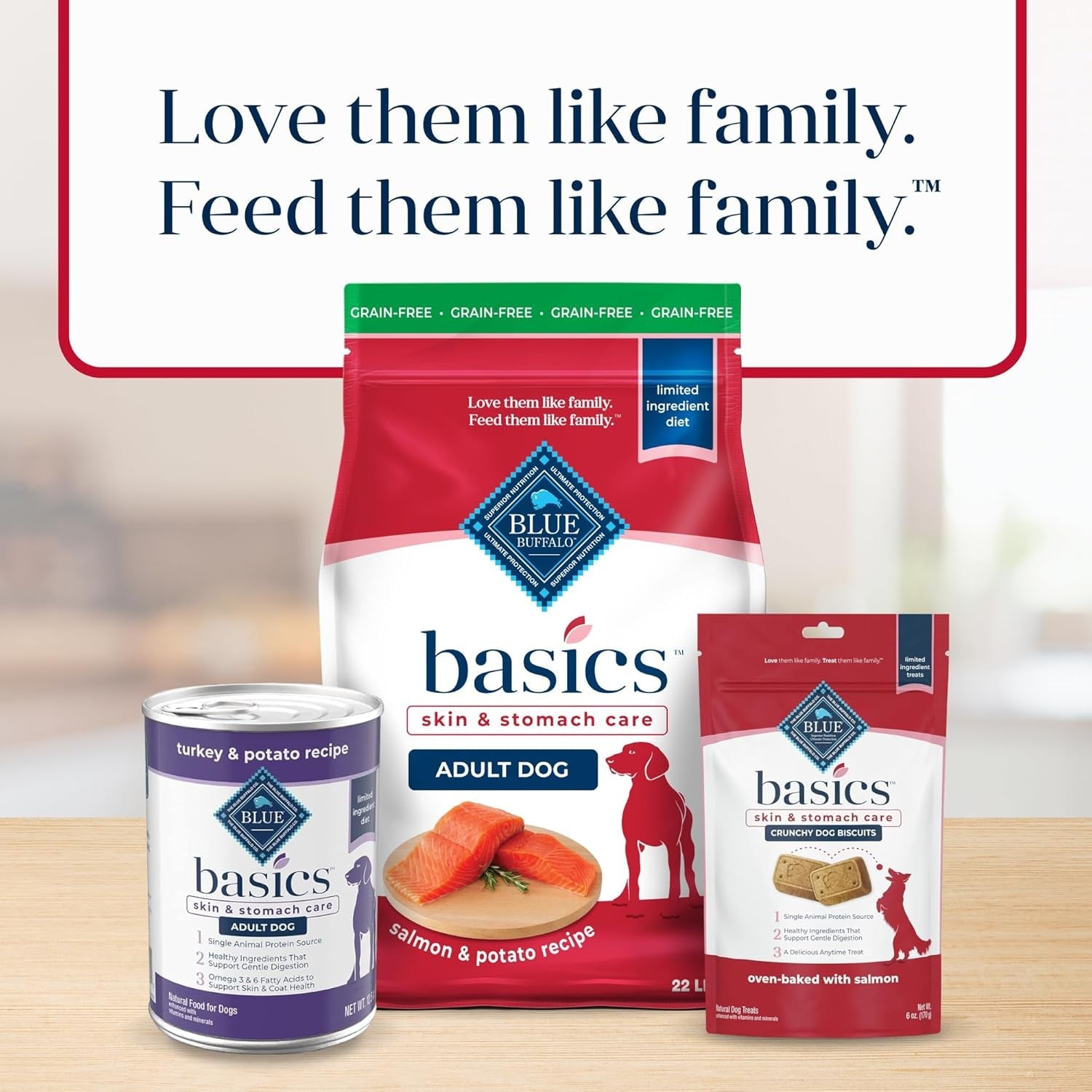 Basics Grain - Free Dry Dog Food for Adult Dogs, Limited Ingredient Diet, Salmon Recipe, 22 - Lb. Bag - FurrrBabies & More! - 7445047342325
