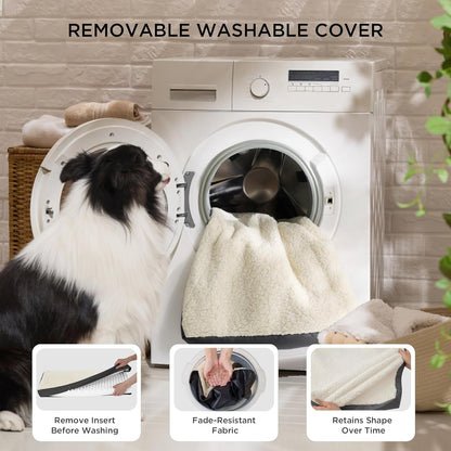 Bedsure XL Dog Beds Large Sized Dog - Comfy Flat Extra Large Pet Beds with Removable Washable Cover, Orthopedic Egg Crate Foam Mat, Suitable for Pet up to 100 Lbs - FurrrBabies & More! - 7445039748739