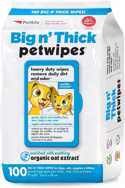 Big N' Thick Petwipes 100 Ct - FurrrBabies & More! - 705353430800