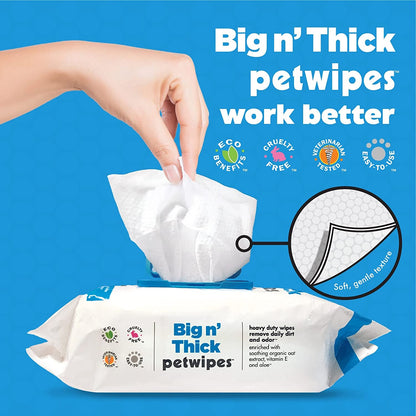 Big N' Thick Petwipes 100 Ct - FurrrBabies & More! - 705353430800