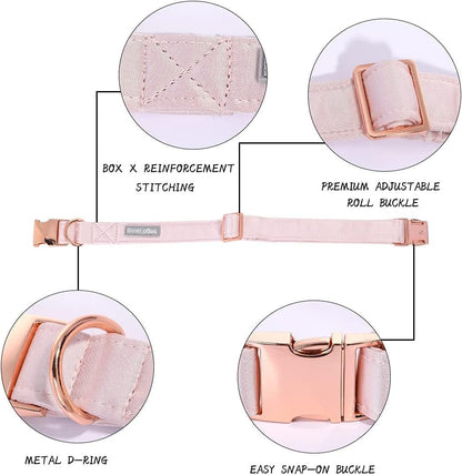 Bowtie Dog Collar - Comfortable Silk Dog Collar with Detachable Bow Tie for Small Dogs, Neck 10 - 16 Inches - FurrrBabies & More! - 313042530535