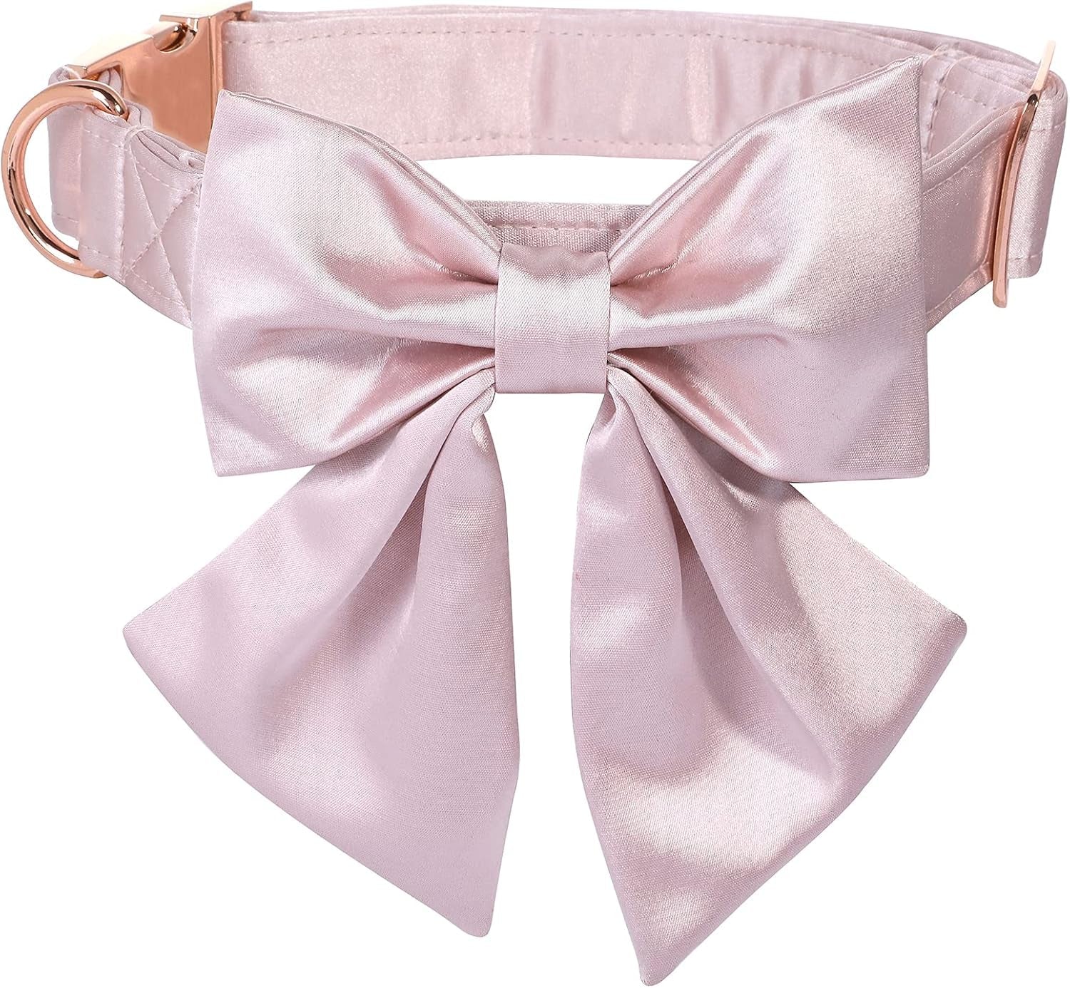 Bowtie Dog Collar - Comfortable Silk Dog Collar with Detachable Bow Tie for Small Dogs, Neck 10 - 16 Inches - FurrrBabies & More! - 313042530535