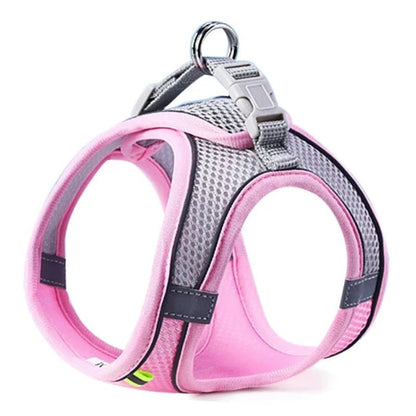 Cat Dog Harness Vest Chest Rope Set Reflective Breathable Adjustable Pet Harness for Small Medium Dogs Outdoor Walking - FurrrBabies & More! - 7445040094009