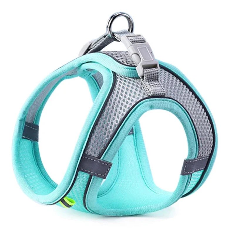 Cat Dog Harness Vest Chest Rope Set Reflective Breathable Adjustable Pet Harness for Small Medium Dogs Outdoor Walking - FurrrBabies & More! - 744110529012