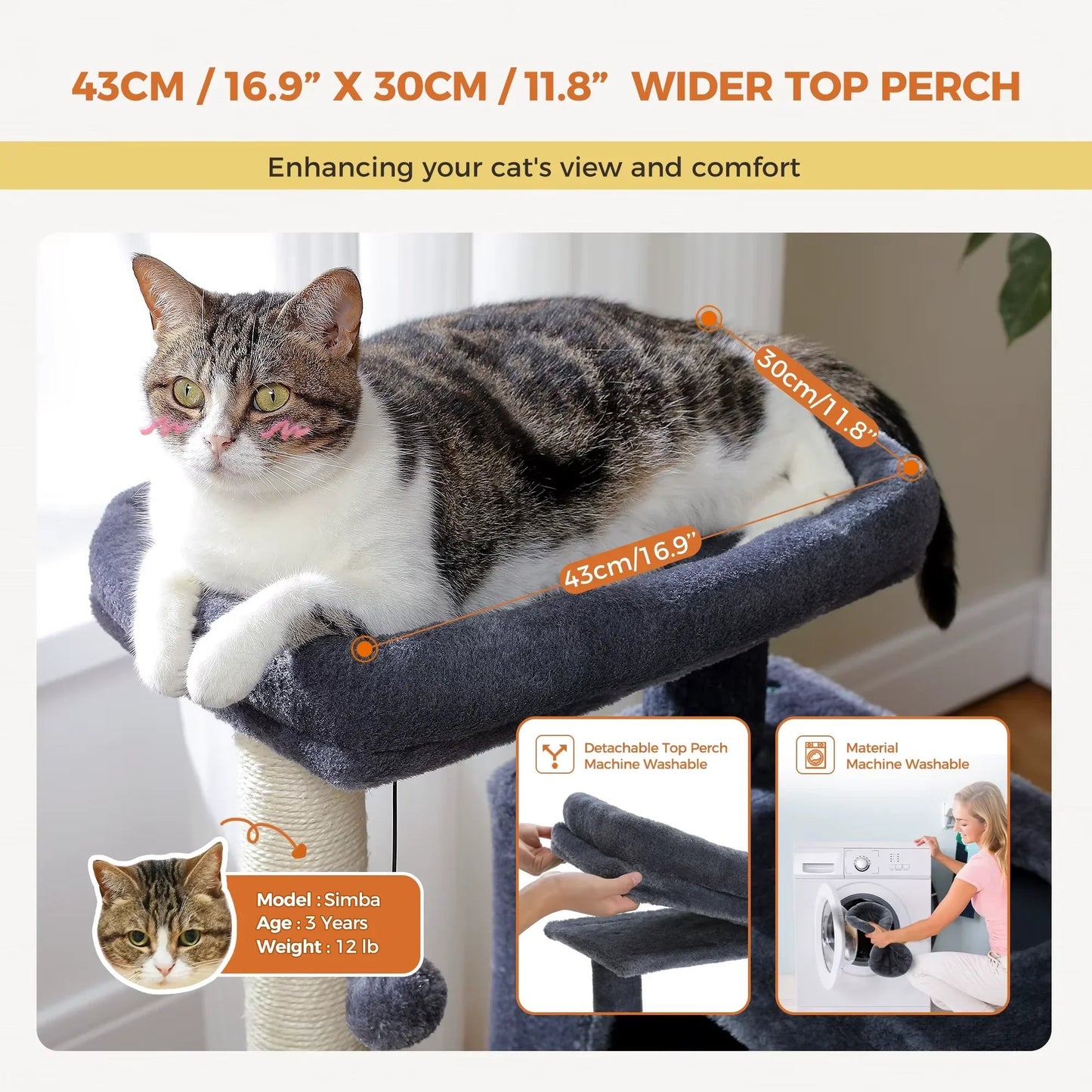Cat Tree for Large Cats Cat Tower for Indoor - FurrrBabies & More! - 