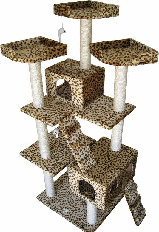 Cat Tree Leopard Print - FurrrBabies & More! - 726084475090