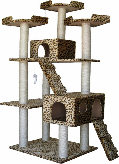 Cat Tree Leopard Print - FurrrBabies & More! - 726084475090