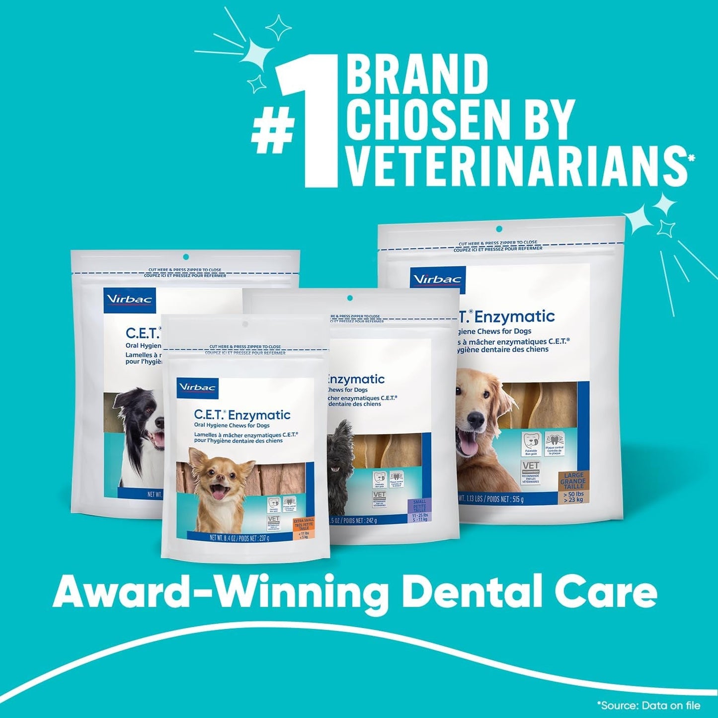 C.E.T.® Enzymatic Oral Hygiene Chews for Dogs, X Small - Plaque & Tartar Control - Single Layer Beefhide with Exclusive Dual - Enzyme System & Tasty Chicken Flavor - Easy to Give Dog Dental Chew - FurrrBabies & More! - 744759966704