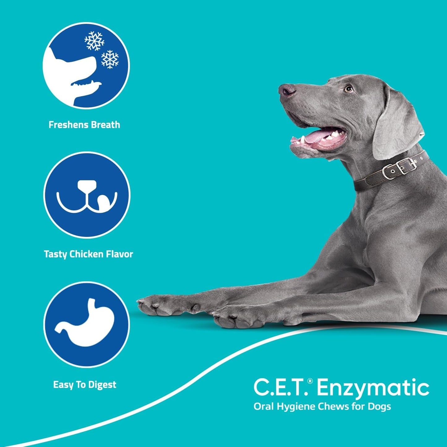 C.E.T.® Enzymatic Oral Hygiene Chews for Dogs, X Small - Plaque & Tartar Control - Single Layer Beefhide with Exclusive Dual - Enzyme System & Tasty Chicken Flavor - Easy to Give Dog Dental Chew - FurrrBabies & More! - 744759966704