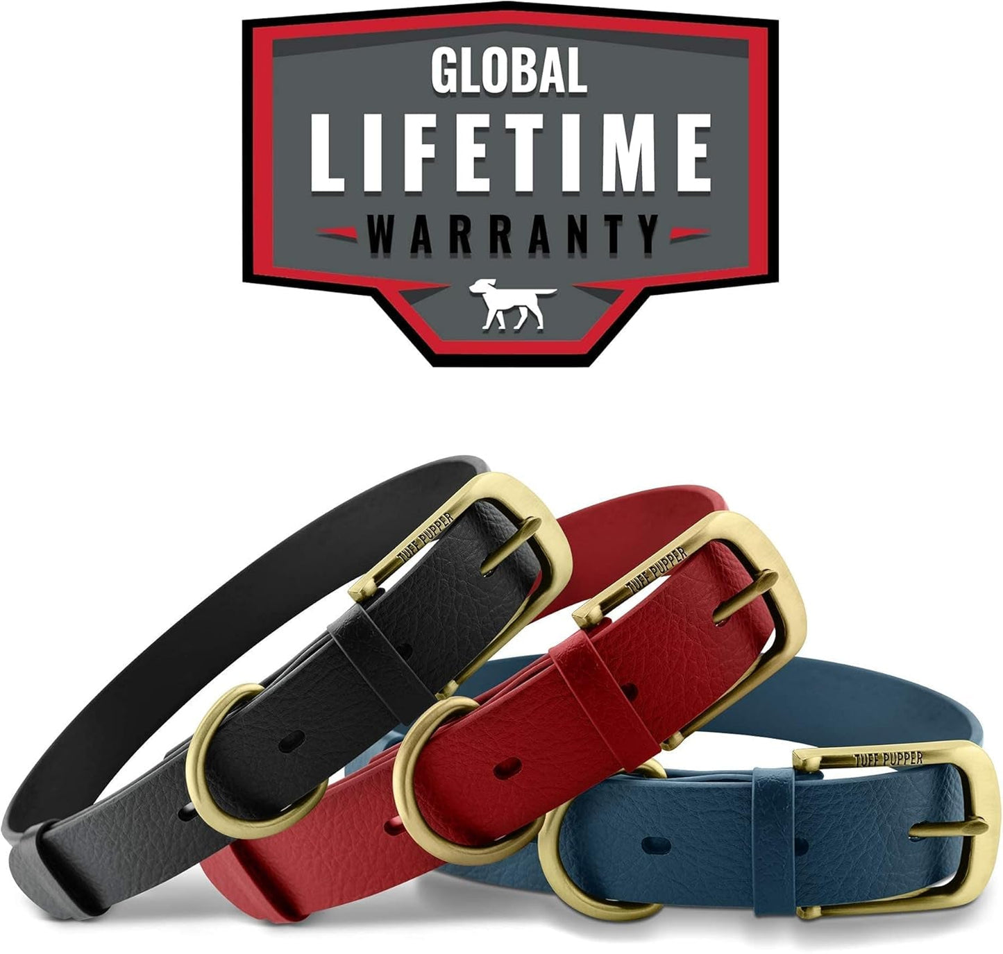 Classic Heavy Duty Dog Collar | 10X Stronger than Leather | 100% Waterproof & Odor Proof Dog Collar | Tough Rust - Proof All Metal Hardware - FurrrBabies & More! - 705353742149