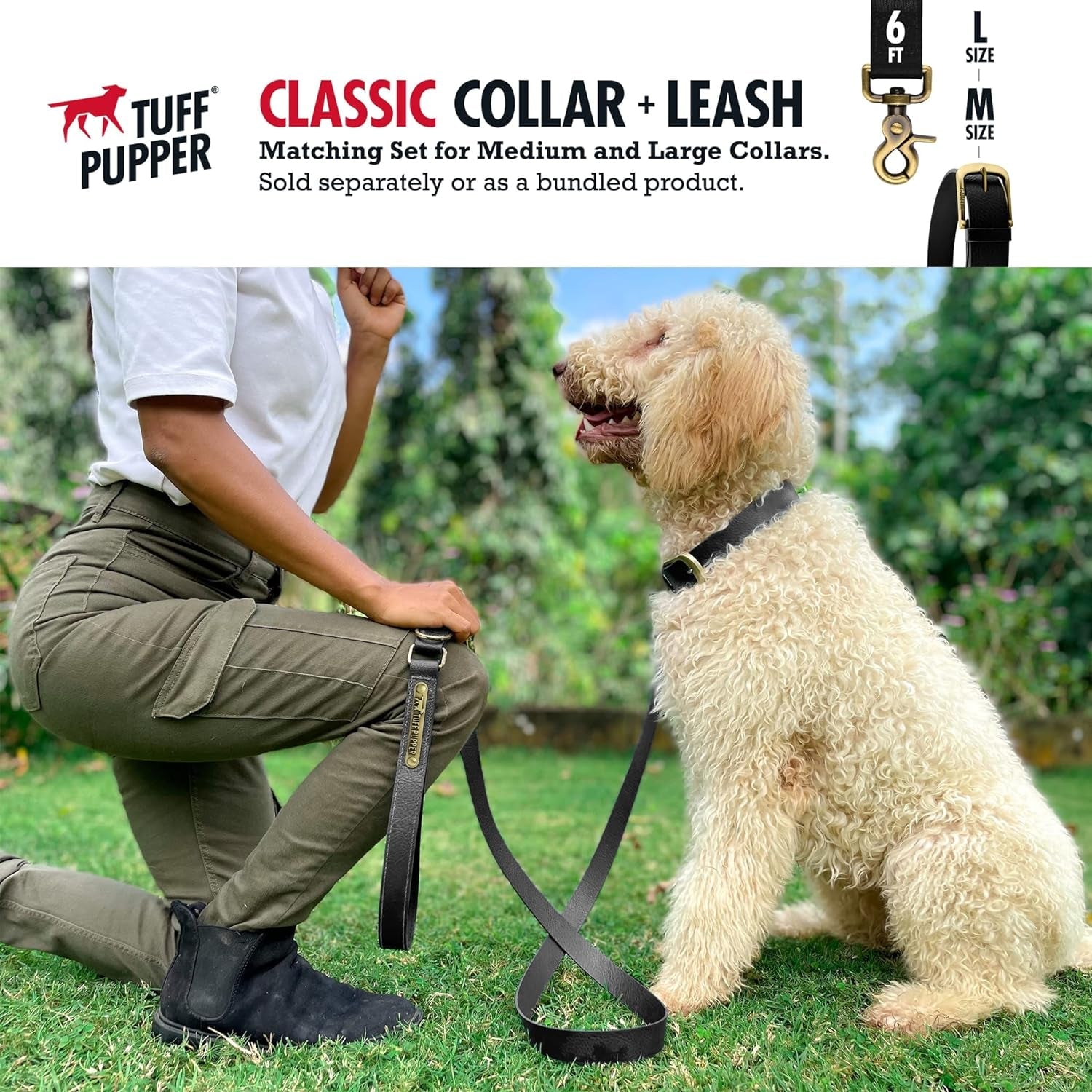 Classic Heavy Duty Dog Collar | 10X Stronger than Leather | 100% Waterproof & Odor Proof Dog Collar | Tough Rust - Proof All Metal Hardware - FurrrBabies & More! - 705353742149