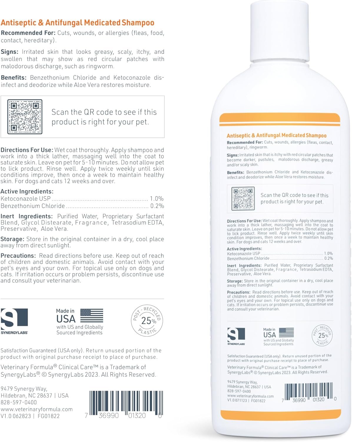 Clinical Care Antiseptic and Antifungal Medicated Shampoo for Dogs & Cats, 16 Fl Oz – Helps Alleviate Scaly, Greasy, Red Skin – Paraben, Dye, Soap - Free (1 Pack) - FurrrBabies & More! - 313055273276