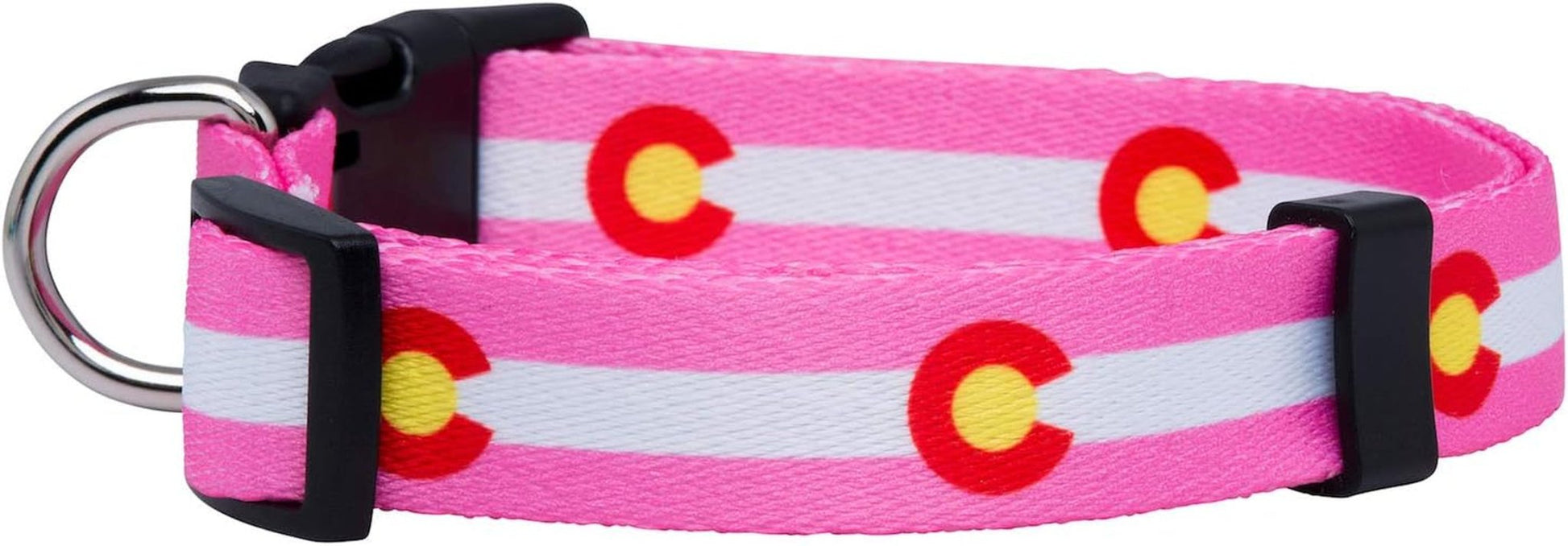 Colorado State Flag Dog Collar (Colorado Pink, Medium) - FurrrBabies & More! - 705353660894