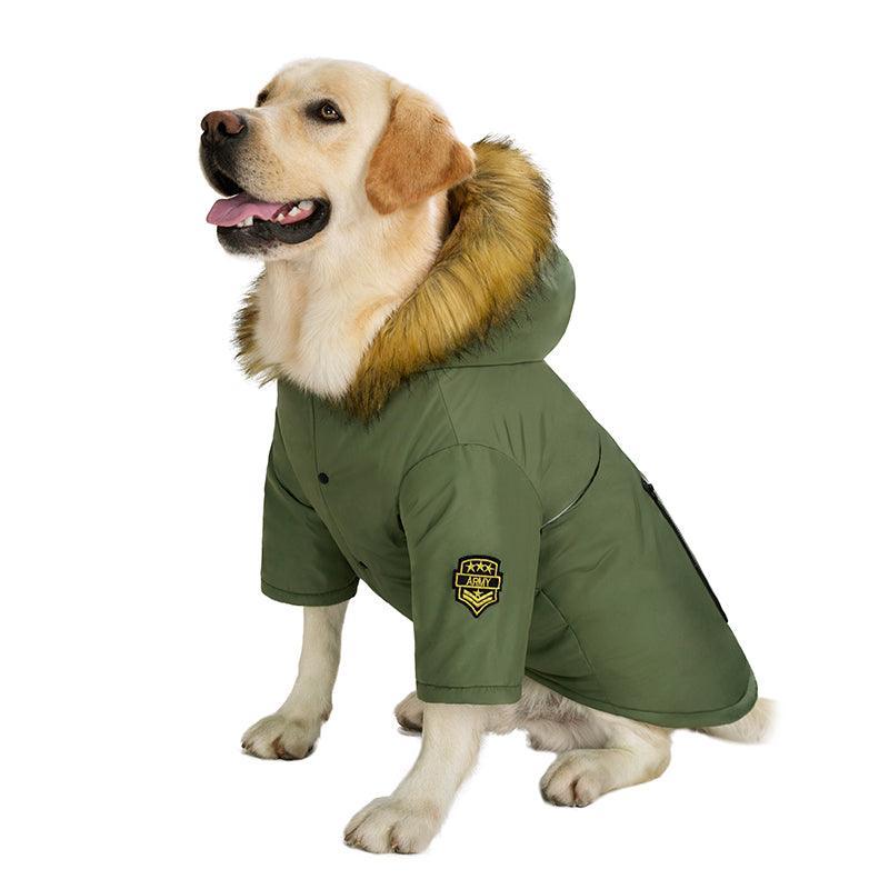 Cozy Canine Cotton Jacket: Stylish And Warm Winter Wear For Large Dogs - FurrrBabies & More! - Dog Clothing & Accessories