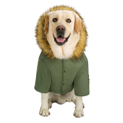Cozy Canine Cotton Jacket: Stylish And Warm Winter Wear For Large Dogs - FurrrBabies & More! - Dog Clothing & Accessories