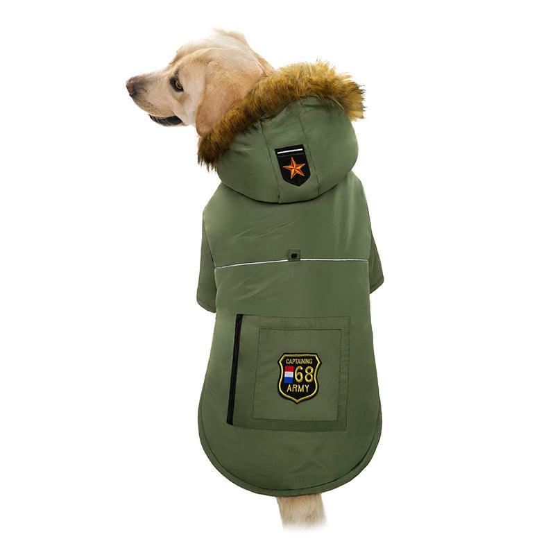 Cozy Canine Cotton Jacket: Stylish And Warm Winter Wear For Large Dogs - FurrrBabies & More! - Dog Clothing & Accessories