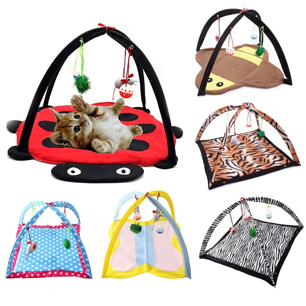 Cozycat Foldable Cartoon Cat Play Tent Hammock: The Ultimate Cat Haven - FurrrBabies & More! - Cat Beds