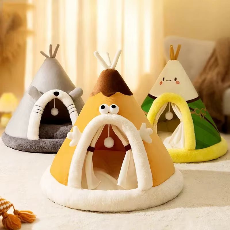 CozyPaws Tent Nest – All - Season Hideaway Bed for Dogs and Cats - FurrrBabies & More! - 744759453785