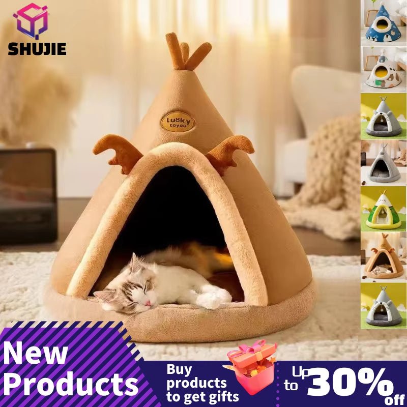 CozyPaws Tent Nest – All - Season Hideaway Bed for Dogs and Cats - FurrrBabies & More! - 744759453785