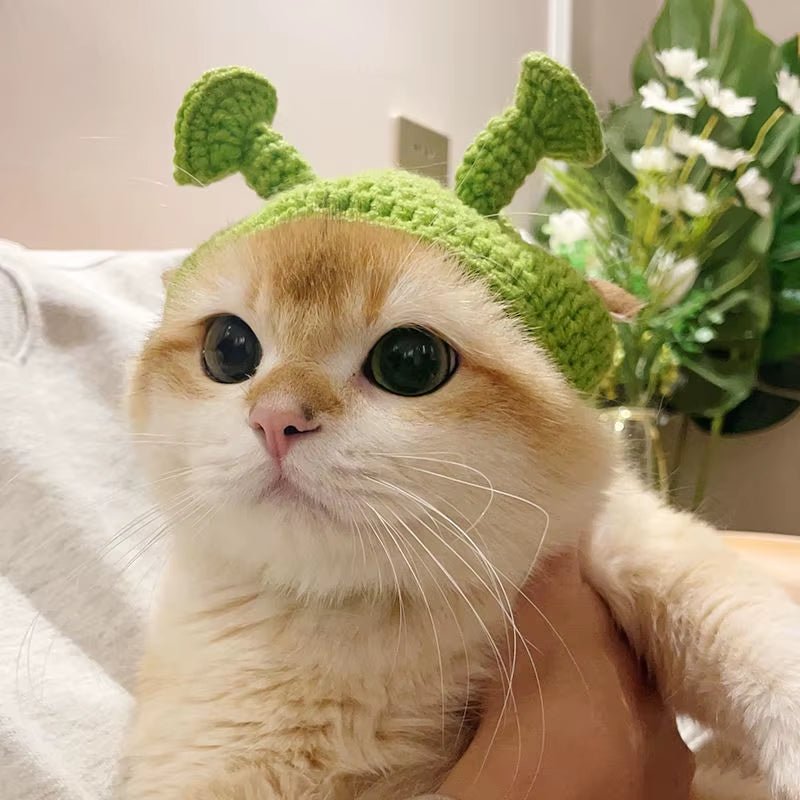Cute Refined Cat Hat Elastic Autumn Winter Pet Hat Puppy Kittens Knitted Hat Party Photo Shoot Props Decoration Cat Accessories - FurrrBabies & More! - 313099651658