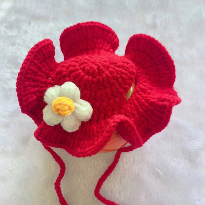 Cute Refined Cat Hat Elastic Autumn Winter Pet Hat Puppy Kittens Knitted Hat Party Photo Shoot Props Decoration Cat Accessories - FurrrBabies & More! - 705353494734